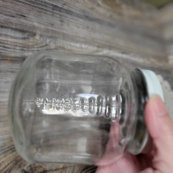 Vintage Small Hoosier Glass Canister, Square Pantry Jar, Hazel Atlas - Picture 3 of 6